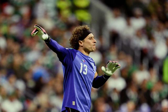 Mexico's goalkeeper #13 Guillermo Ochoa gestures during the 2026 World Cup Group A football match between the Czech Republic and Mexico at the Mexico City Stadium in Mexico City on June 24, 2026.  (Photo by CARL DE SOUZA / AFP)