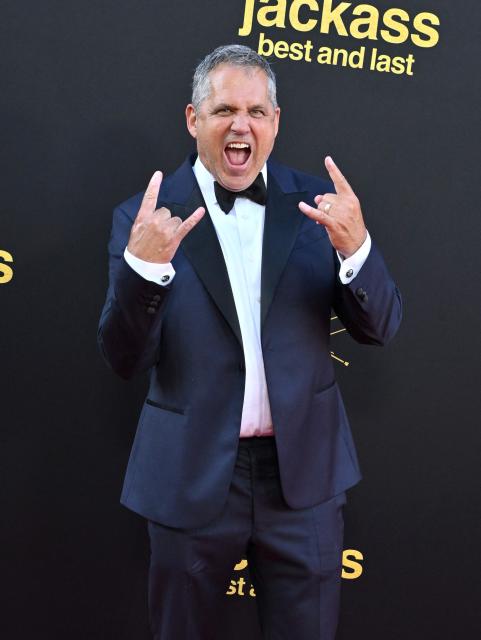 US director Jeff Tremaine attends the Los Angeles premiere of "Jackass: Best and Last" at the Paramount Theatre in Los Angeles on June 23, 2026. (Photo by LISA O'CONNOR / AFP)