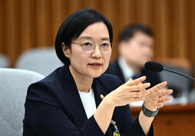 South Korean prime minister nominee Han Seong-sook speaks during her parliamentary confirmation hearing at the National Assembly in Seoul on June 25, 2026. South Korean President Lee Jae Myung nominated Han Seong-sook to be his next prime minister on June 7, making her only the second woman to hold the post if confirmed by parliament. (Photo by Jung Yeon-je / AFP)