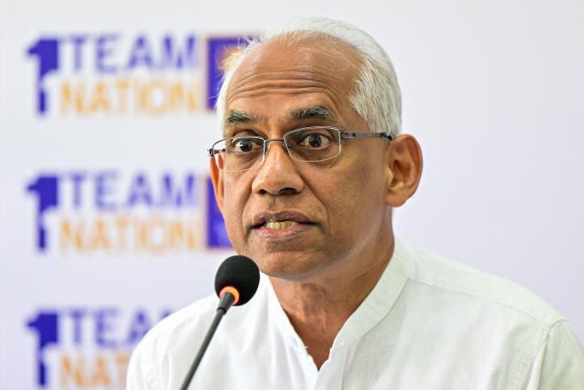 Sri Lanka Cricket Transformation Committee Chairman Eran Wickramaratne addresses a press conference at the Sri Lanka Cricket Board office in Colombo on June 25, 2026. (Photo by Ishara S. KODIKARA / AFP)