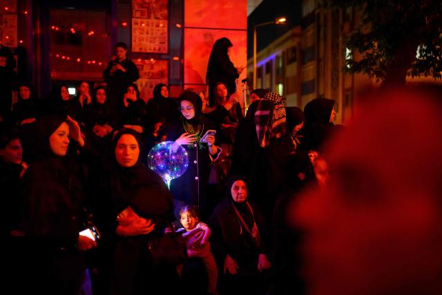 Shiite Muslims take part in the Ashura mourning ritual, which commemorates the killing of the Prophet Muhammad's grandson, Imam Hussein, in the Battle of Karbala in the seventh century, in Istanbul on June 25, 2026. (Photo by Yasin AKGUL / AFP)