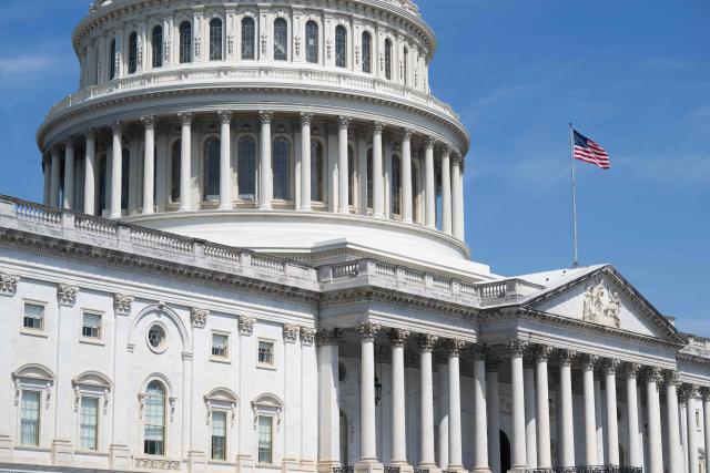 A view of the US Capitol in Washington, DC, on June 25, 2026. President Donald Trump jolted Republicans during a fiery appearance at the US Capitol on Wednesday, scrapping a housing bill signing ceremony and clashing behind closed doors with a party rebel who challenged him over the Iran war. Trump had been expected to sign the bipartisan housing affordability package at a high-profile event, giving Republicans a chance to tout action on one of voters' biggest economic concerns ahead of November's midterm elections. (Photo by SAUL LOEB / AFP)