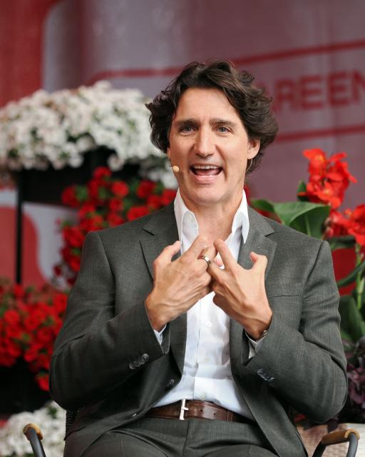 Canada's former prime minister Justin Trudeau speaks during the societal and political discussion festival SuomiAreena in Pori, Finland on June 25, 2026. (Photo by Petri Hakosalo / Lehtikuva / AFP) / Finland OUT