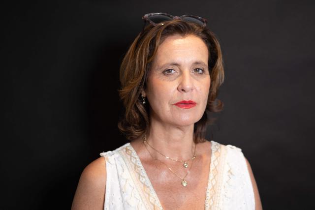 French actor, director, producer and jury member Pascale Pouzadoux poses on the sidelines of the Cinema and Film Music La Baule festival, in La Baule, western France, on June 25, 2026. (Photo by Sebastien Salom-Gomis / AFP)
