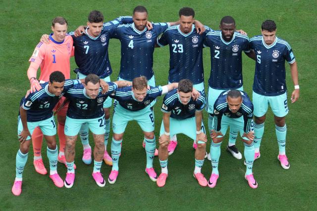 mexico's players pose for a picture ahead of the 2026 World Cup Group E football match between Ecuador and Germany at the New York/New Jersey Stadium in East Rutherford on June 25, 2026. (Photo by TIMOTHY A. CLARY / AFP)