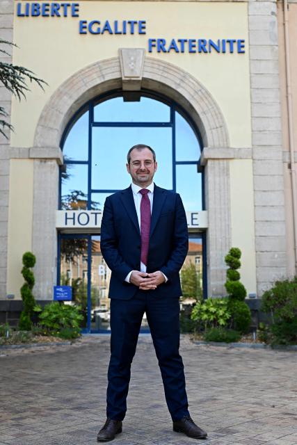 Mayor of Agde Aurelien Lopez Liguori poses at the city hall of Agde, southern France on June 25, 2026. (Photo by Gabriel BOUYS / AFP)
