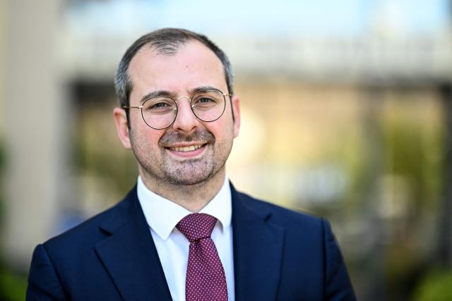 Mayor of Agde Aurelien Lopez Liguori poses at the city hall of Agde, southern France on June 25, 2026. (Photo by Gabriel BOUYS / AFP)