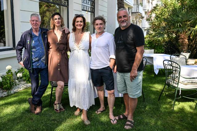 (From L) French director, producer and president of the jury Regis Wargnier, French actor and jury member Helena Noguerra, French actress, director, producer and jury member Pascale Pouzadoux, French actor and jury member Thierry Fremont and French actor and jury member Antoine Dulery pose on the sidelines of the Cinema and Film Music La Baule festival, in La Baule, western France on June 25, 2026. (Photo by Sebastien Salom-Gomis / AFP)