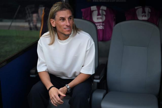 Ecuador's Argentine head coach Sebastian Beccacece looks on ahead of the 2026 World Cup Group E football match between Ecuador and Germany at the New York/New Jersey Stadium in East Rutherford on June 25, 2026. (Photo by MAURO PIMENTEL / AFP)