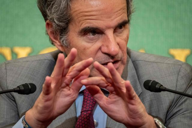 Rafael Mariano Grossi, Director General of the International Atomic Energy Agency (IAEA), speaks during a press conference at the Japan National Press Club in Tokyo on June 26, 2026. (Photo by Yuichi YAMAZAKI / AFP)