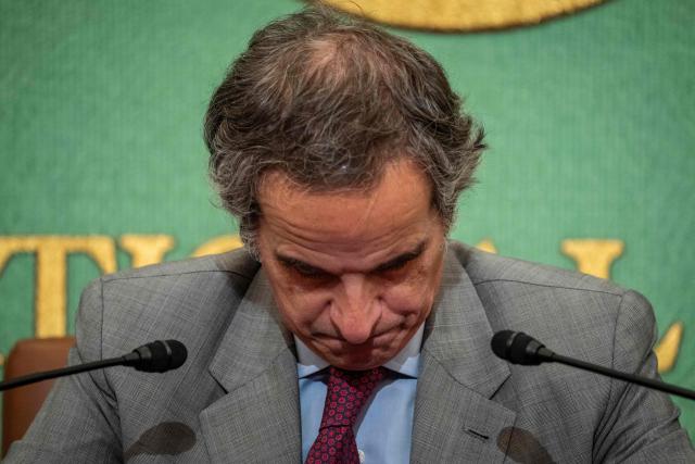 Rafael Mariano Grossi, Director General of the International Atomic Energy Agency (IAEA), attends a press conference at the Japan National Press Club in Tokyo on June 26, 2026. (Photo by Yuichi YAMAZAKI / AFP)