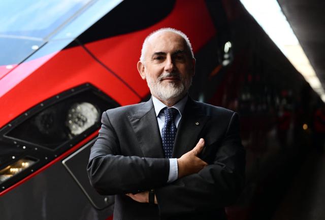 (FILES) Italian Stefano Antonio Donnarumma, Chief Executive Officer and General Manager of the Ferrovie dello Stato Italiane Group (FS Italiane) poses in Naples on September 26, 2025. Stefano Antonio Donnarumma, the CEO of the Italian state-owned railway group—appointed in June 2024—is set to submit his resignation to the Italian Ministry of Transport in the coming days, sources within the ministry announced on June 25, 2026. This news follows a meeting held on Thursday morning between Stefano Antonio Donnarumma, CEO of Ferrovie dello Stato (FS), and Italy's Minister of Infrastructure and Transport, Matteo Salvini. (Photo by Tiziana FABI / AFP)