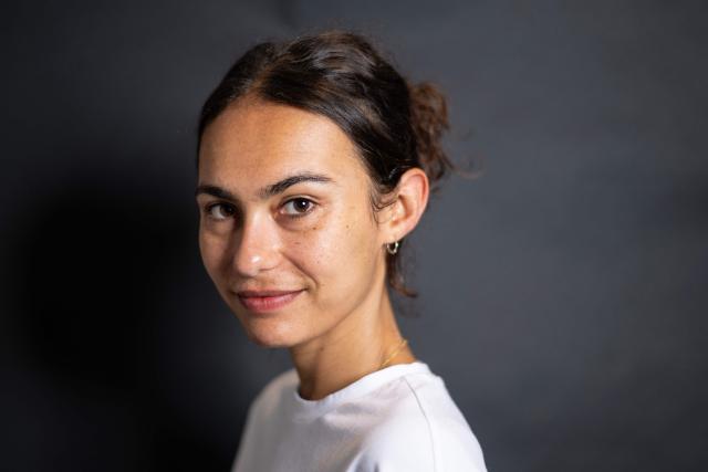 French actress Raika Hazanavicius poses on the sidelines of the Cinema and Film Music La Baule festival, in La Baule, western France on June 26, 2026. (Photo by Sebastien Salom-Gomis / AFP)
