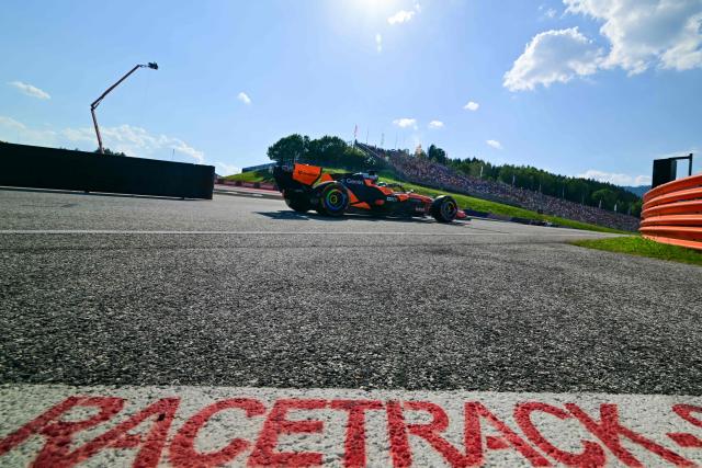 McLaren's Australian driver Oscar Piastri drives during the second practice session at the Red Bull Ring race track in Spielberg, Austria on June 26, 2026, ahead of the Formula One Austrian Grand Prix. (Photo by Andrej ISAKOVIC / AFP)