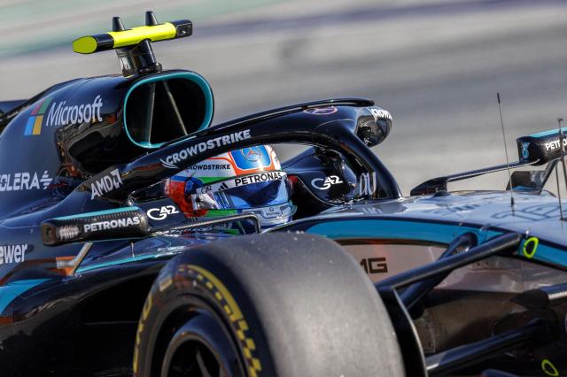 Mercedes' Italian driver Kimi Antonelli drives during the second practice session at the Red Bull Ring race track in Spielberg, Austria on June 26, 2026, ahead of the Formula One Austrian Grand Prix. (Photo by ERWIN SCHERIAU / APA / AFP) / Austria OUT
