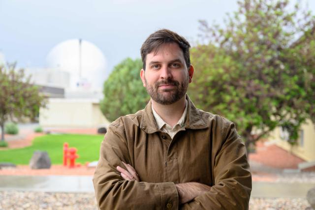 Jodan Bramble, CEO of Anteres Nuclear, stands for a photo at the Idaho National Laboratory in an area west of Idaho Falls, Idaho, on June 25, 2026. Several next-generation small nuclear reactors, widely seen as the future of the sector, are now operational or close to becoming so in the United States -- a major milestone made possible by an influx of private capital and support from the American government. The milestone was put on display in the middle of the Idaho dessert where a cluster of drab hangars might otherwise go unnoticed. (Photo by Josh Edelson / AFP)