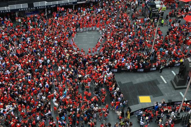 Panama fans gather in Times Square ahead of the 2026 World Cup Group L football match between Panama and England, in New York on June 26, 2026. (Photo by TIMOTHY A. CLARY / AFP)