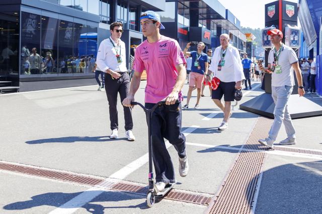 Alpine's Argentine driver Franco Colapinto walks in the paddock prior to the third practice session at the Red Bull Ring race track in Spielberg, Austria on June 27, 2026, ahead of the Formula One Austrian Grand Prix. (Photo by ERWIN SCHERIAU / APA / AFP) / Austria OUT