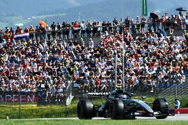 Mercedes' Italian driver Kimi Antonelli competes during the qualifying session at the Red Bull Ring race track in Spielberg, Austria on June 27, 2026, ahead of the Formula One Austrian Grand Prix. (Photo by Joe Klamar / AFP)