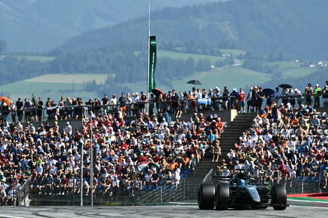 Mercedes' British driver George Russell competes during the qualifying session at the Red Bull Ring race track in Spielberg, Austria on June 27, 2026, ahead of the Formula One Austrian Grand Prix. (Photo by Joe Klamar / AFP)