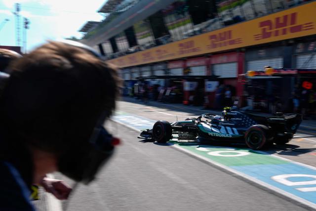 Mercedes' Italian driver Kimi Antonelli competes during the qualifying session at the Red Bull Ring race track in Spielberg, Austria on June 27, 2026, ahead of the Formula One Austrian Grand Prix. (Photo by Darko Bandic / POOL / AFP)