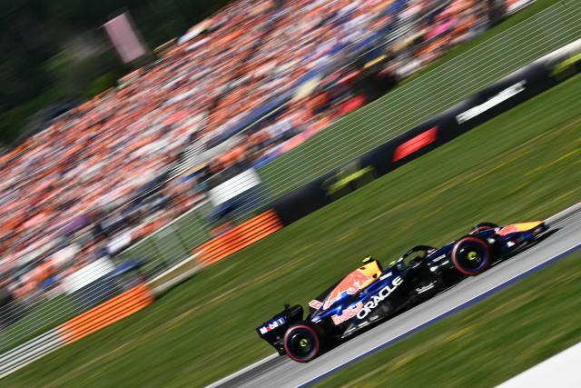 Red Bull Racing's French driver Isack Hadjar competes during the qualifying session at the Red Bull Ring race track in Spielberg, Austria on June 27, 2026, ahead of the Formula One Austrian Grand Prix. (Photo by Joe Klamar / AFP)