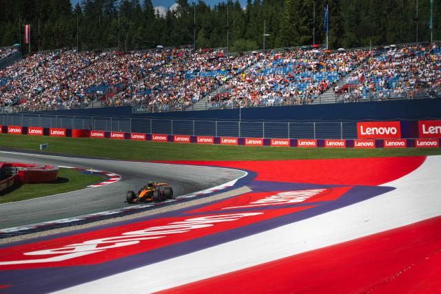 McLaren's British driver Lando Norris competes during the qualifying session at the Red Bull Ring race track in Spielberg, Austria on June 27, 2026, ahead of the Formula One Austrian Grand Prix. (Photo by Andrej ISAKOVIC / AFP)