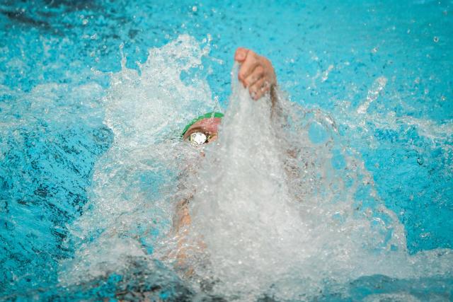 France’s Leon Marchand competes in the 400m medley final during the French national swimming championships in Saint-Etienne, central France on June 27, 2026. (Photo by OLIVIER CHASSIGNOLE / AFP)