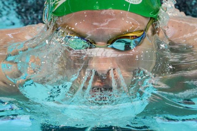 France’s Leon Marchand competes in the 400m medley final during the French national swimming championships in Saint-Etienne, central France on June 27, 2026. (Photo by OLIVIER CHASSIGNOLE / AFP)