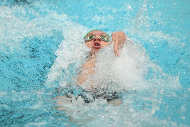 France’s Leon Marchand competes in the 400m medley final during the French national swimming championships in Saint-Etienne, central France on June 27, 2026. (Photo by OLIVIER CHASSIGNOLE / AFP)