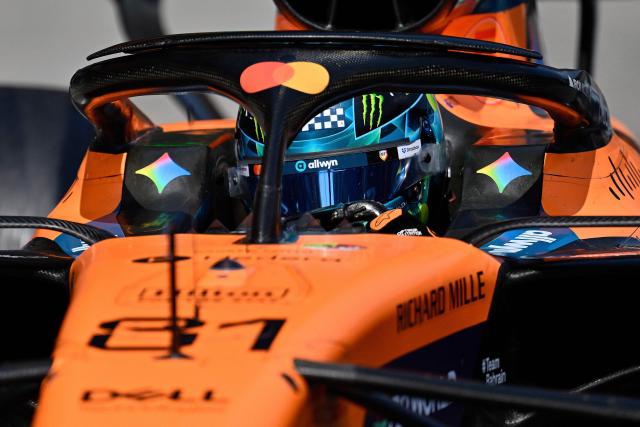 McLaren's Australian driver Oscar Piastri drives out of the pit lane during the Formula One Austrian Grand Prix at the Red Bull Ring race track in Spielberg, Austria on June 28, 2026. (Photo by Darko BANDIC / POOL / AFP)