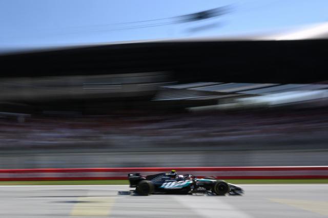 Mercedes' Italian driver Kimi Antonelli competes during the Formula One Austrian Grand Prix at the Red Bull Ring race track in Spielberg, Austria on June 28, 2026. (Photo by Darko BANDIC / POOL / AFP)