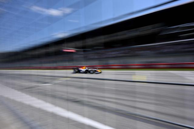 Red Bull Racing's French driver Isack Hadjar competes during the Formula One Austrian Grand Prix at the Red Bull Ring race track in Spielberg, Austria on June 28, 2026. (Photo by Darko BANDIC / POOL / AFP)