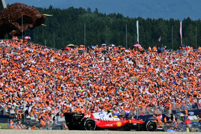 Ferrari's British driver Lewis Hamilton competes during the Formula One Austrian Grand Prix at the Red Bull Ring race track in Spielberg, Austria on June 28, 2026. (Photo by Andrej ISAKOVIC / AFP)