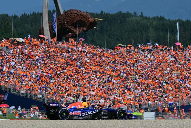 Red Bull Racing's Dutch driver Max Verstappen competes during the Formula One Austrian Grand Prix at the Red Bull Ring race track in Spielberg, Austria on June 28, 2026. (Photo by Andrej ISAKOVIC / AFP)