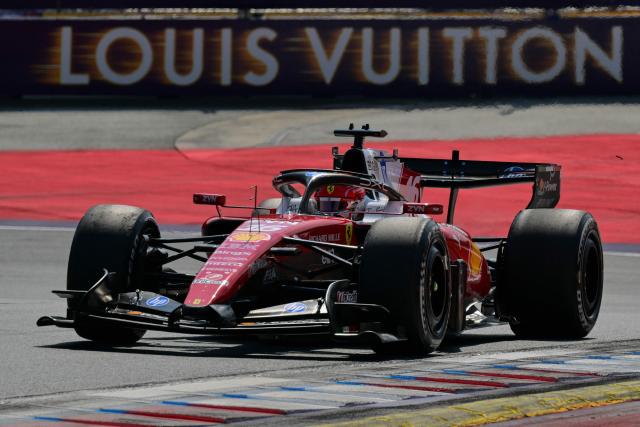 Ferrari's Monegasque driver Charles Leclerc competes during the Formula One Austrian Grand Prix at the Red Bull Ring race track in Spielberg, Austria on June 28, 2026. (Photo by Andrej ISAKOVIC / AFP)