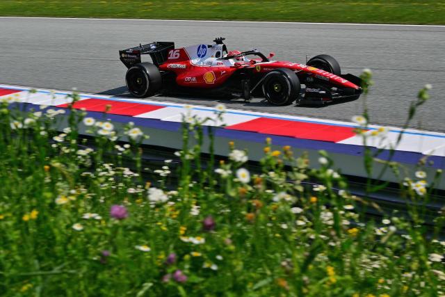 Ferrari's Monegasque driver Charles Leclerc competes during the Formula One Austrian Grand Prix at the Red Bull Ring race track in Spielberg, Austria on June 28, 2026. (Photo by Andrej ISAKOVIC / AFP)