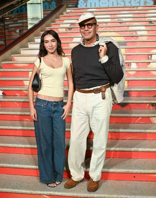 US actor Billy Zane (R) attends the premiere of "Minions & Monsters" at the Dolby Theatre in Hollywood, California, on June 28, 2026. (Photo by LISA O'CONNOR / AFP)