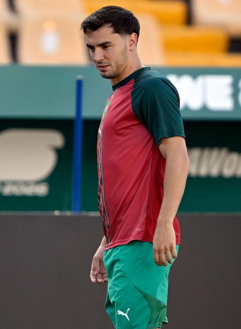Morocco's forward #10 Brahim Diaz attends a training session on the eve of the 2026 World Cup Round of 32 football match between Morocco and the Netherlands at the Universitario stadium in San Nicolas de los Garza, exico on June 28, 2026. (Photo by Alfredo ESTRELLA / AFP)