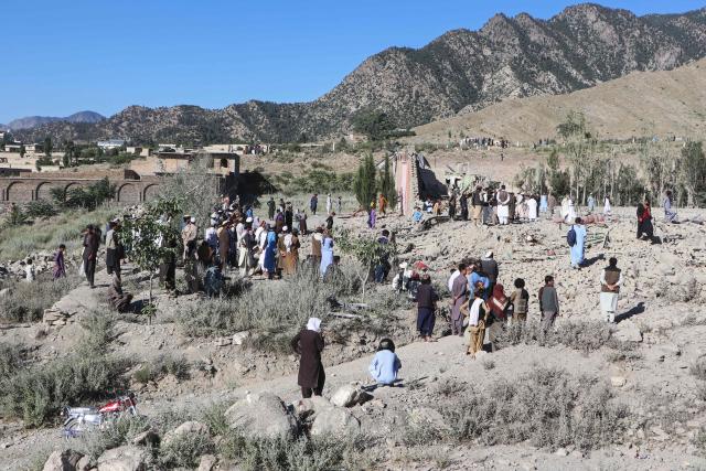 Afghan residents gather at the site of a Pakistani airstrike at a village in Afghanistan's Paktia province on June 29, 2026. Pakistan carried out airstrikes overnight in eastern Afghanistan, Islamabad said on June 29, adding its operations had targeted militants as the Afghan government reported dozens of civilian casualties. (Photo by AFP)