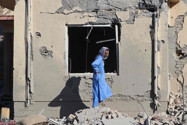 An Afghan resident looks at the remains of a building damaged in a Pakistani airstrike at a village in Afghanistan's Paktia province on June 29, 2026. Pakistan carried out airstrikes overnight in eastern Afghanistan, Islamabad said on June 29, adding its operations had targeted militants as the Afghan government reported dozens of civilian casualties. (Photo by AFP)