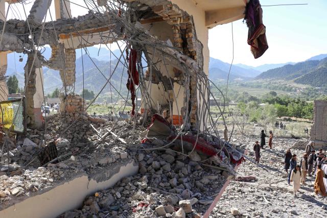 Afghan residents gather at the site of a Pakistani airstrike at a village in Tsamkani district of Afghanistan's Paktia province on June 29, 2026. Pakistan carried out airstrikes overnight in eastern Afghanistan, Islamabad said on June 29, adding its operations had targeted militants as the Afghan government reported dozens of civilian casualties. (Photo by AFP)