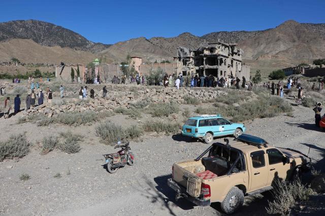 Afghan residents gather at the site of a Pakistani airstrike at a village in Tsamkani district of Afghanistan's Paktia province on June 29, 2026. Pakistan carried out airstrikes overnight in eastern Afghanistan, Islamabad said on June 29, adding its operations had targeted militants as the Afghan government reported dozens of civilian casualties. (Photo by AFP)