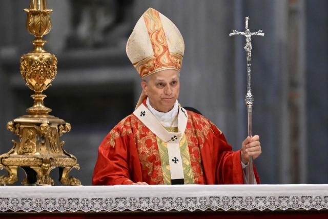 Pope Leo XIV leads a mass on the Solemnity of Saints Peter and Paul, Rome's patron saints, at St Peter's basilica in The Vatican, on June 29, 2026. (Photo by Alberto PIZZOLI / AFP)