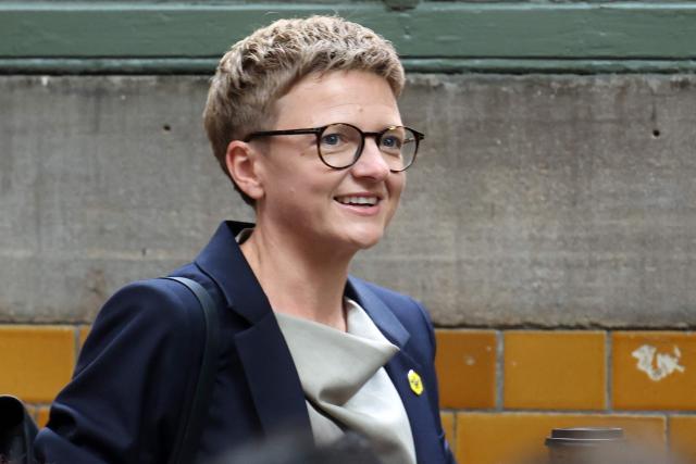 Manchester City Council leader, and Labour candidate for the forthcoming Manchester mayoral election, Bev Craig arrives ahead of a speech by Labour MP and challenger for Leader of the Labour party, Andy Burnham, in Manchester, northern England, on Monday, June 29, 2026. (Photo by Toby Shepheard / AFP)