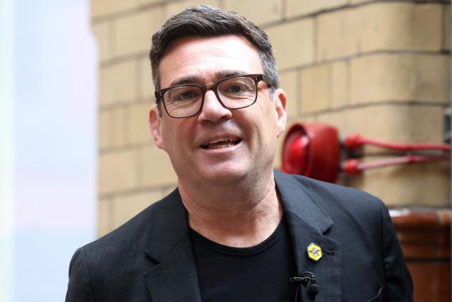 Labour MP and challenger for Leader of the Labour party, Andy Burnham, arrives to deliver a speech in Manchester, northern England, on June 29, 2026. (Photo by Toby Shepheard / AFP)