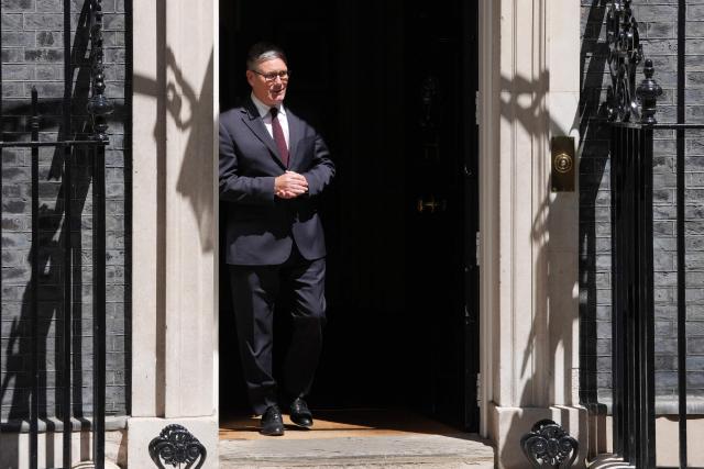 Britain's Prime Minister Keir Starmer awaits the arrival of visiting NATO Secretary General Mark Rutte at 10 Downing Street before their meeting in central London on June 29, 2026. (Photo by CARLOS JASSO / AFP)