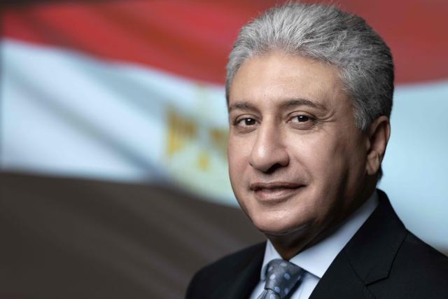 Egyptian Minister of Tourism and Antiquities Sherif Fathy poses during a photo session in Paris on June 29, 2026. (Photo by Joel Saget / AFP)