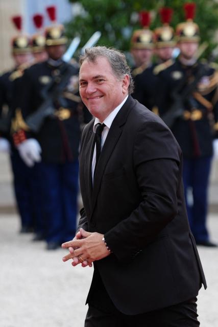 France's Transports Minister Philippe Tabarot arrives at The Elysee Presidential Palace for a working dinner with France's President and Thailand's King Maha Vajiralongkorn as part of the Thai King's State visit to France, in Paris on June 29, 2026.  (Photo by Dimitar DILKOFF / AFP)
