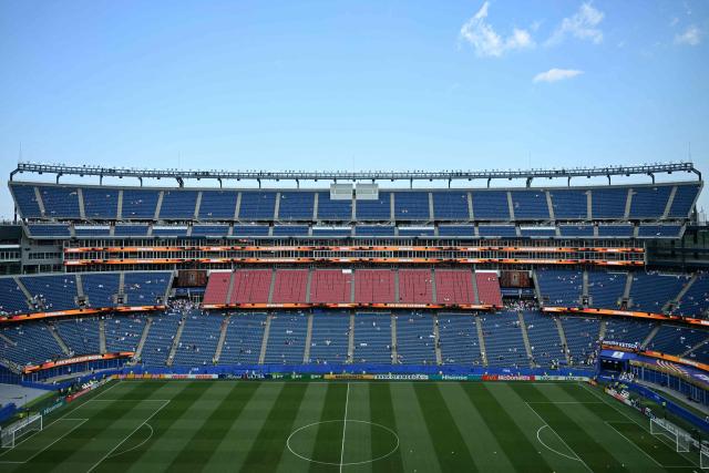A general view of the Boston Stadium ahead of the 2026 World Cup round of 32 football match between Germany and Paraguay in Foxborough on June 29, 2026.  (Photo by Jewel SAMAD / AFP)